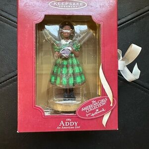American Girl doll Addy RETIRED Hallmark Keepsake Ornament  Green Dress NWT